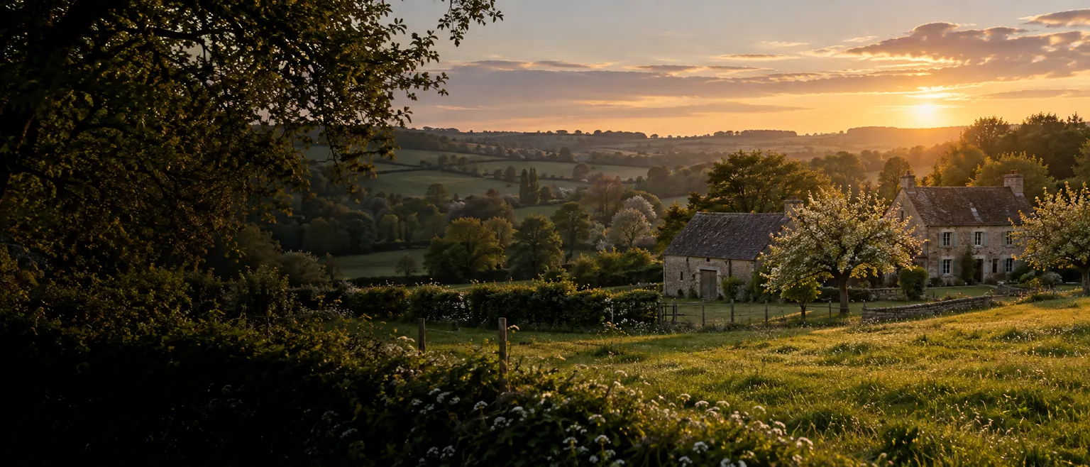 Évocation illustrée du bocage et des vergers de l’Orne